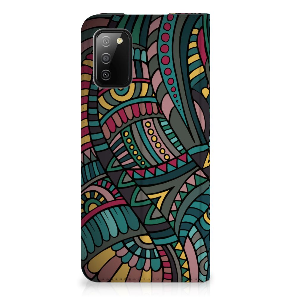 Samsung Galaxy M02s | A02s Hoesje met Magneet Aztec