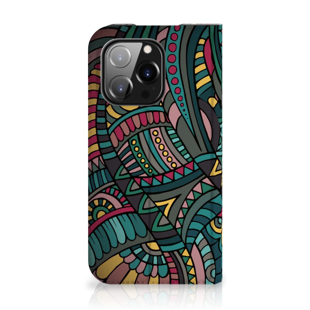 iPhone 14 Pro Hoesje met Magneet Aztec