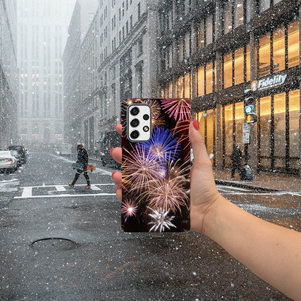 Samsung Galaxy A53 Hippe Standcase Vuurwerk