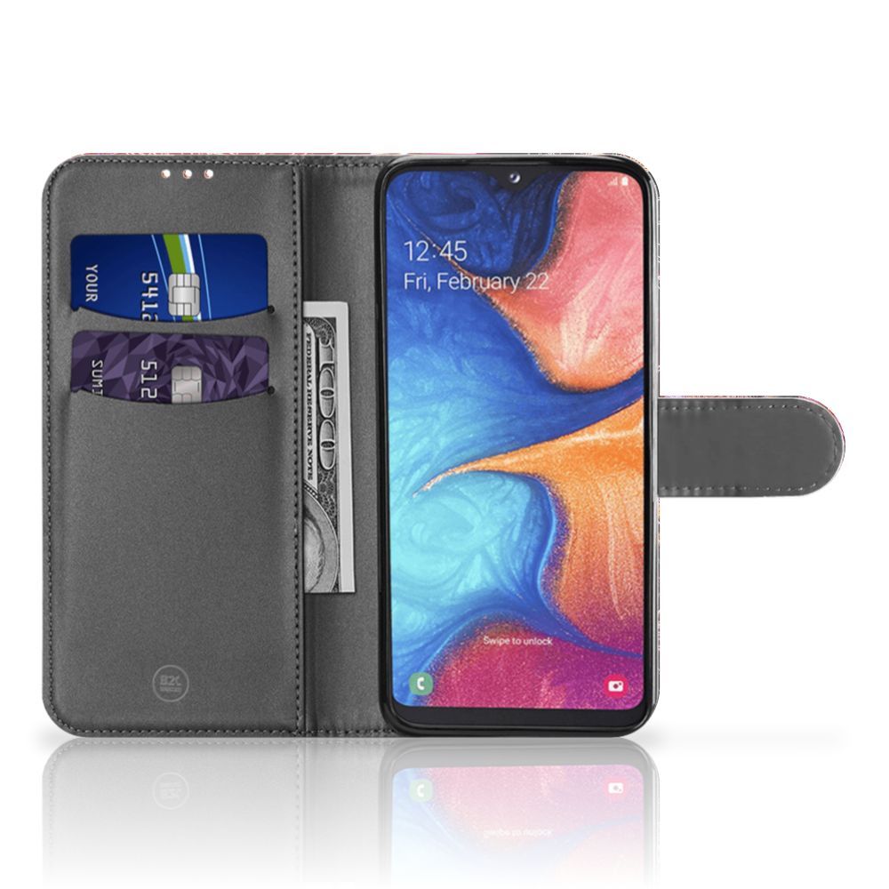 Samsung Galaxy A20e Wallet Case met Pasjes Vuurwerk