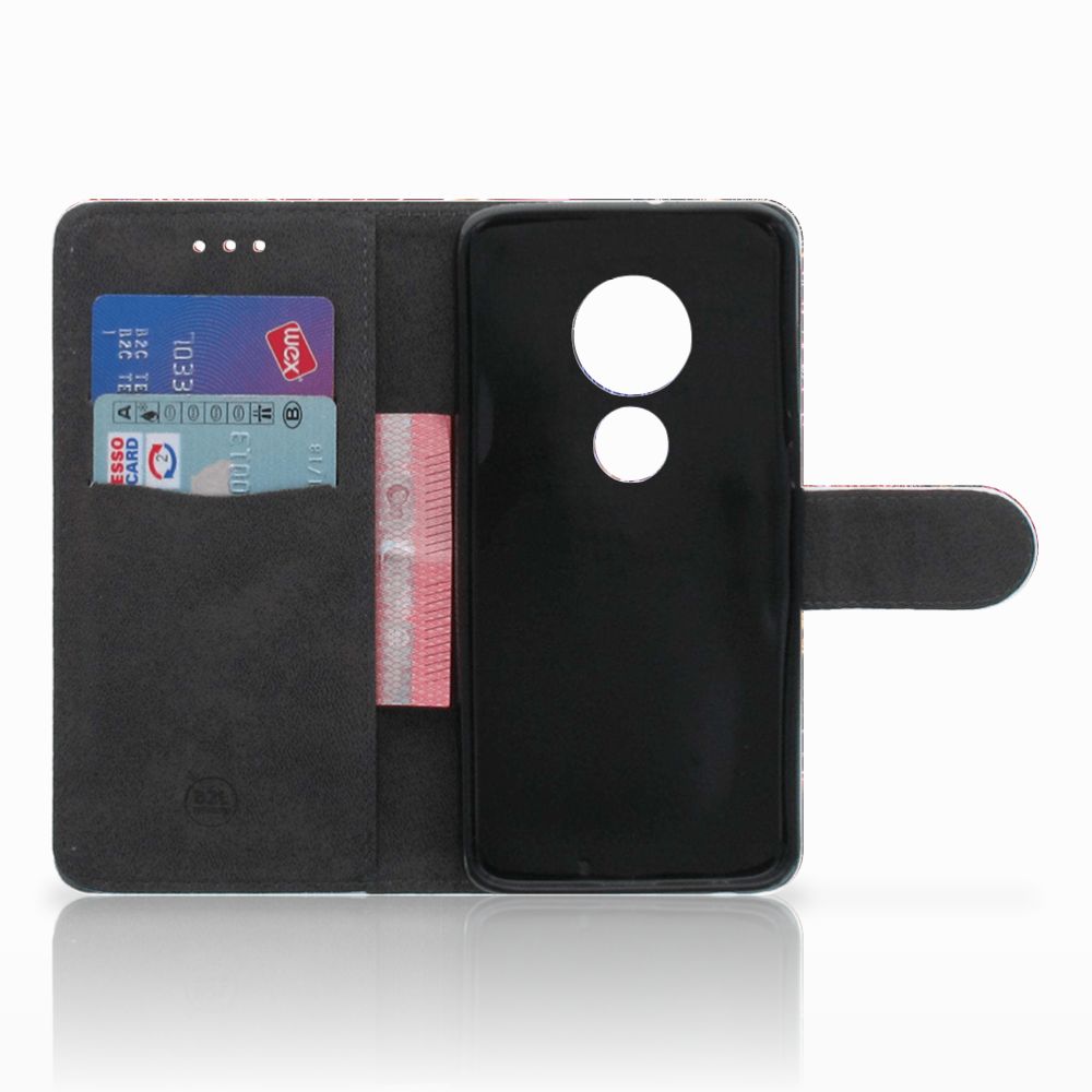 Motorola Moto G7 Play Wallet Case met Pasjes Vuurwerk