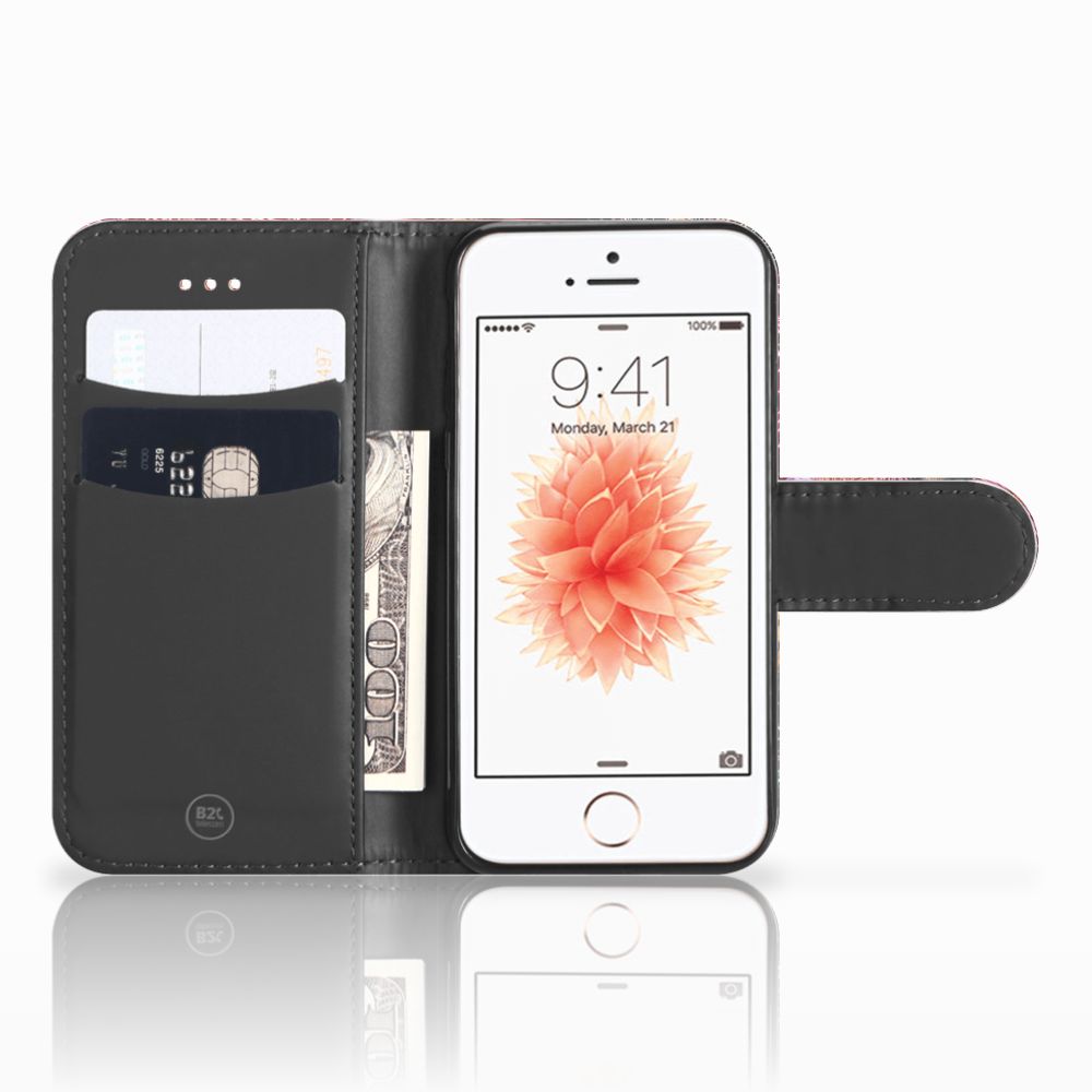 Apple iPhone 5 | 5s | SE Wallet Case met Pasjes Vuurwerk