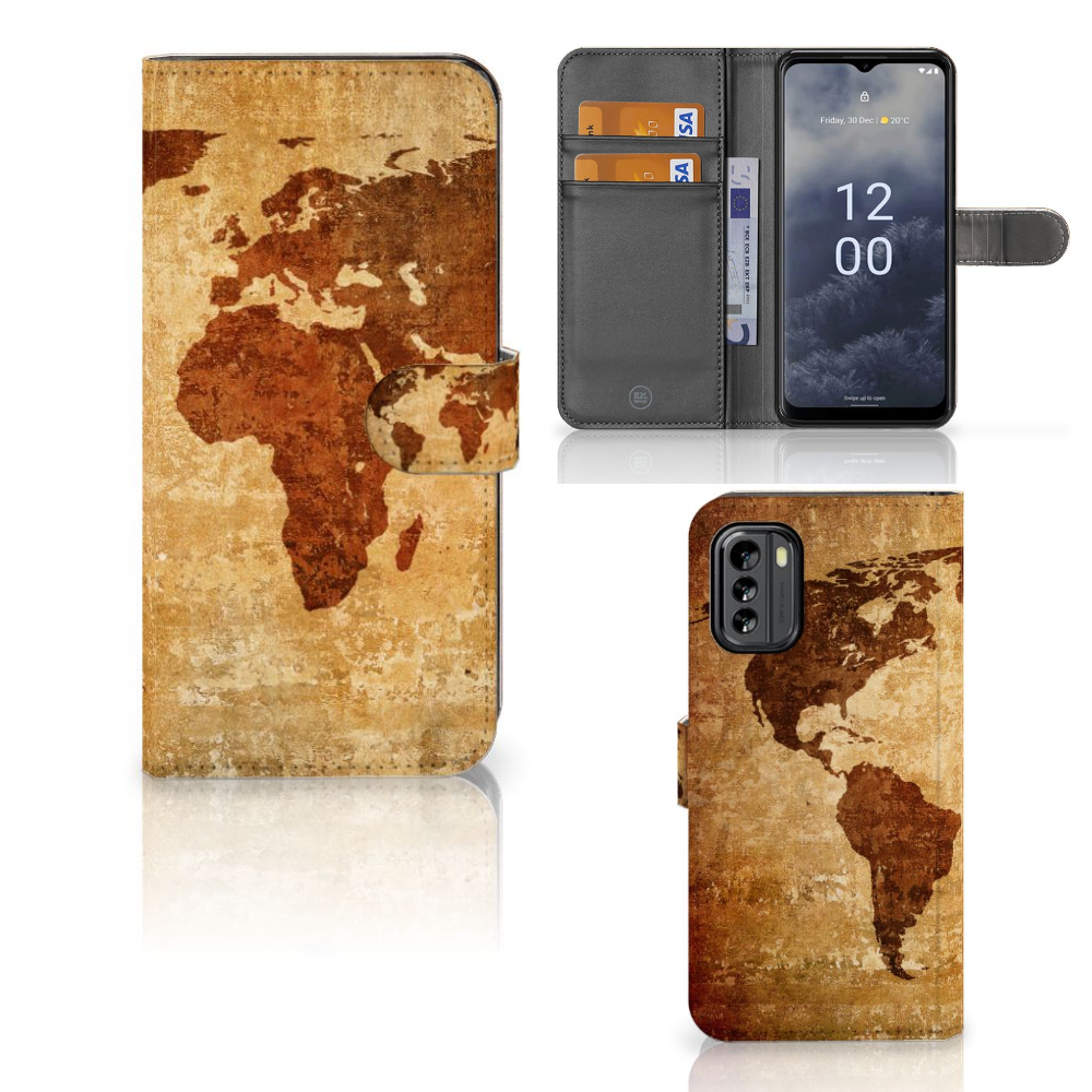 Nokia G60 Flip Cover Wereldkaart