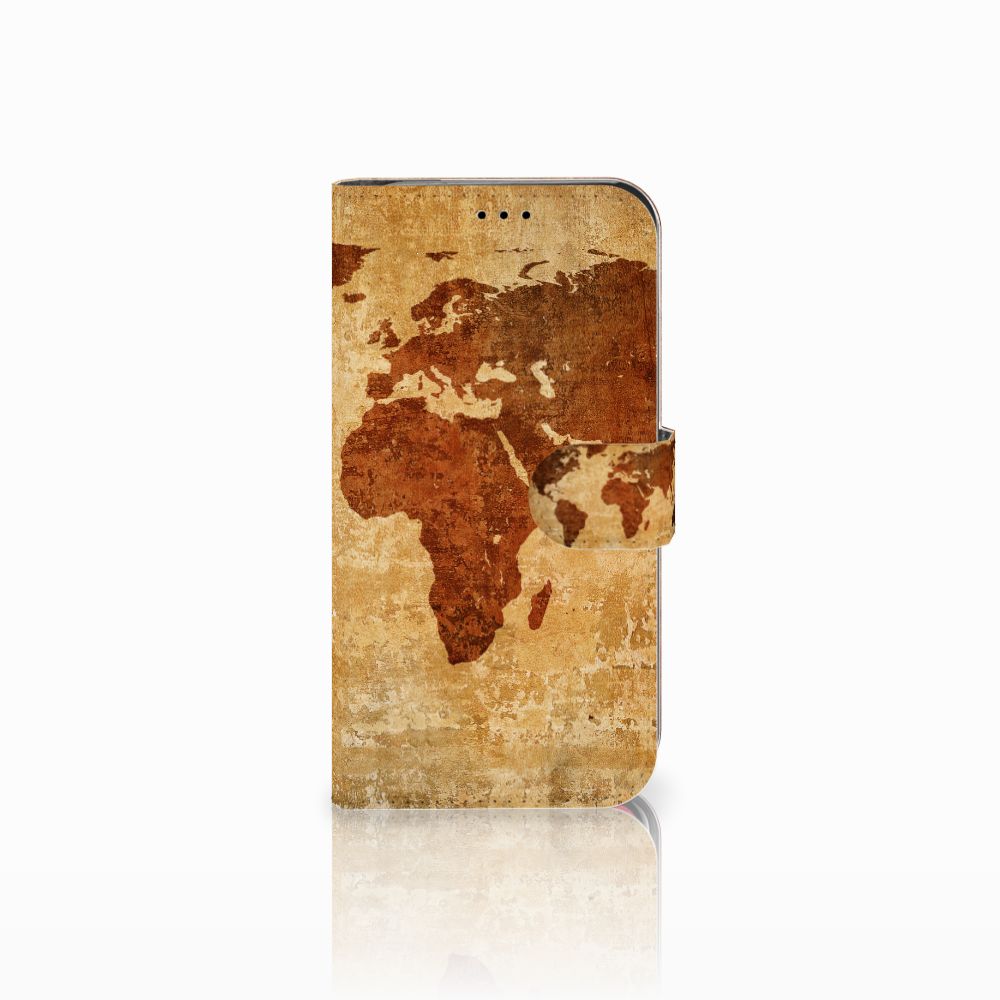 Apple iPhone Xr Flip Cover Wereldkaart