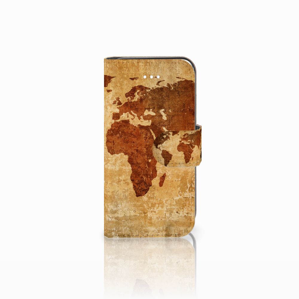 Apple iPhone 5 | 5s | SE Flip Cover Wereldkaart