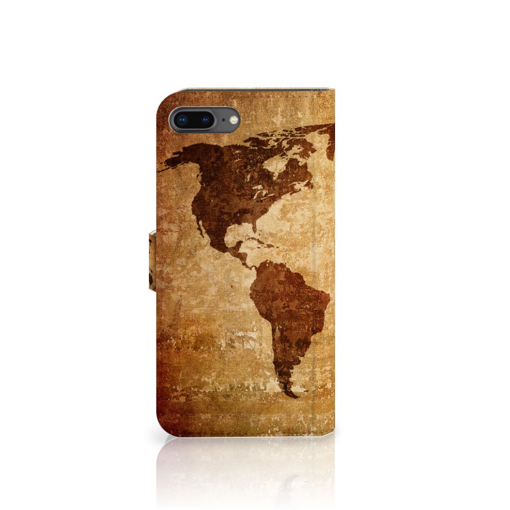 Apple iPhone 7 Plus | 8 Plus Flip Cover Wereldkaart