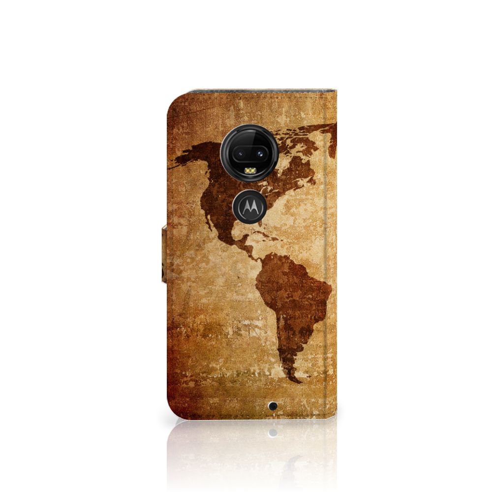 Motorola Moto G7 | G7 Plus Flip Cover Wereldkaart