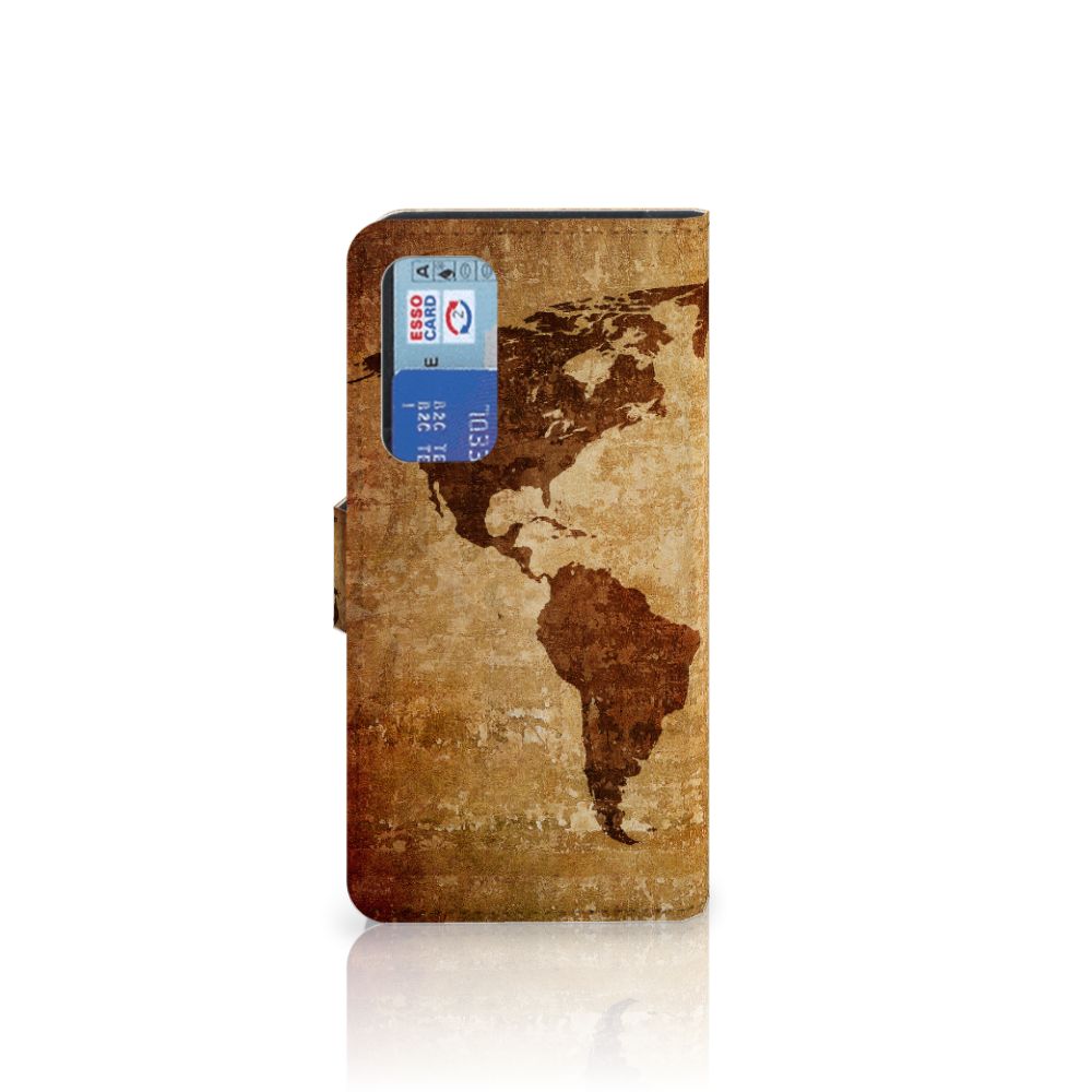 Huawei P40 Flip Cover Wereldkaart