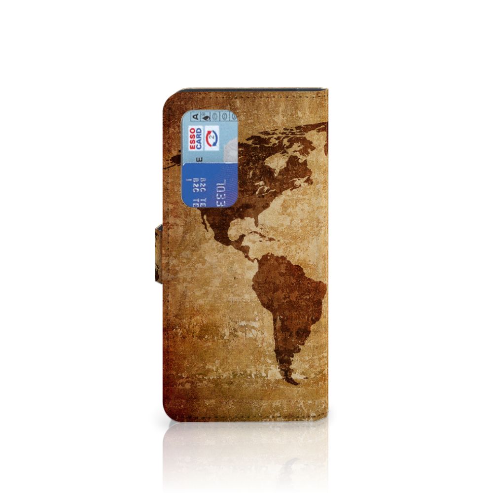 Huawei P40 Pro Flip Cover Wereldkaart