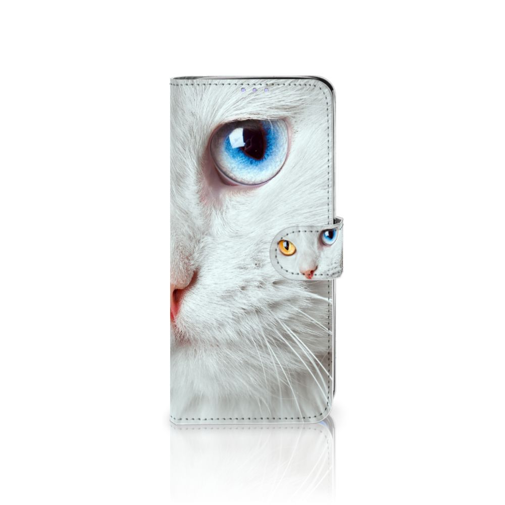 Samsung Galaxy S20 Plus Telefoonhoesje met Pasjes Witte Kat