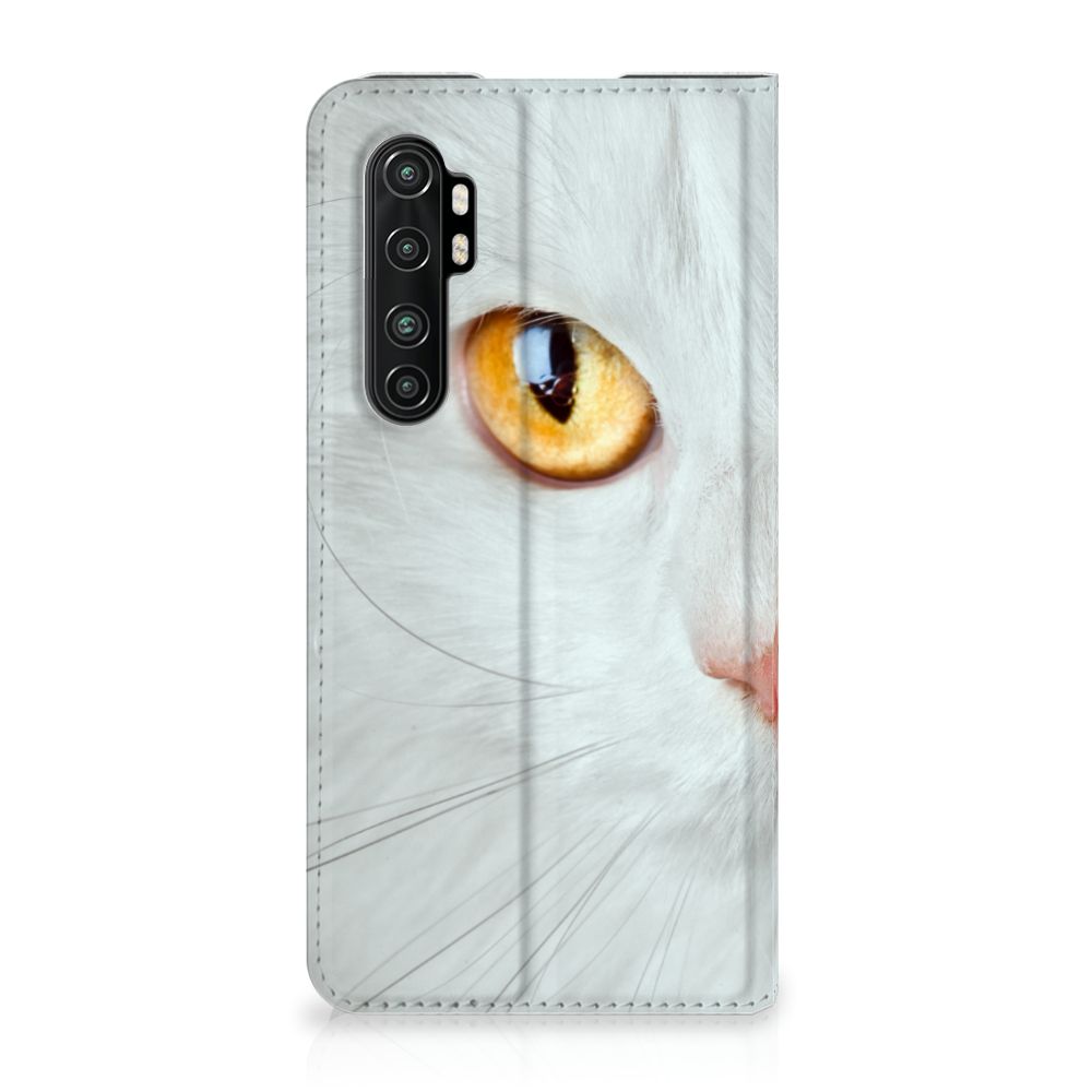 Xiaomi Mi Note 10 Lite Hoesje maken Witte Kat