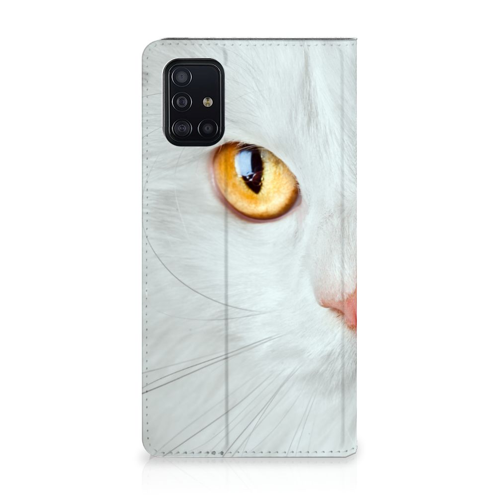 Samsung Galaxy A51 Hoesje maken Witte Kat