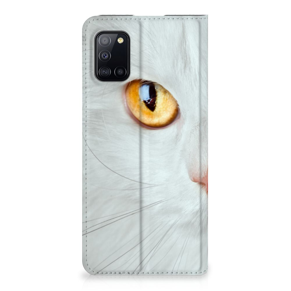 Samsung Galaxy A31 Hoesje maken Witte Kat