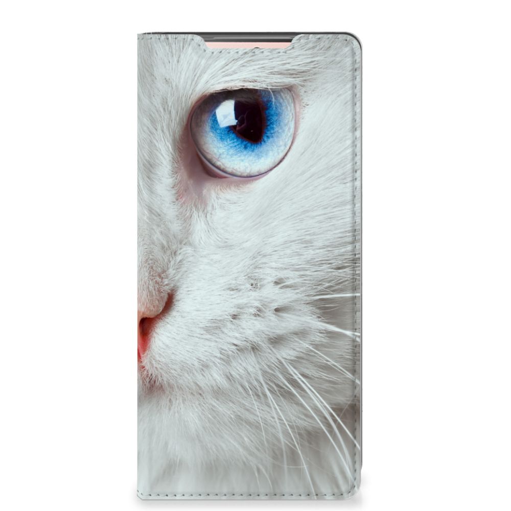 Samsung Galaxy Note20 Hoesje maken Witte Kat