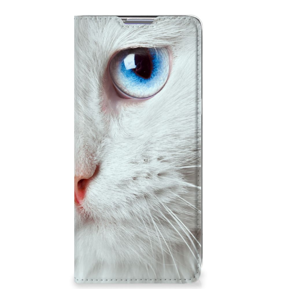 OnePlus 8 Hoesje maken Witte Kat