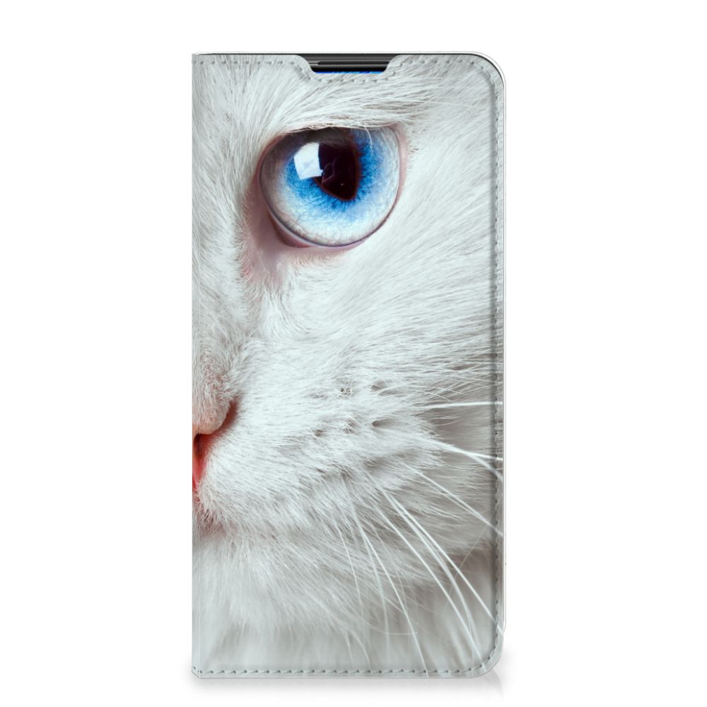 Xiaomi Redmi Note 9 Hoesje maken Witte Kat