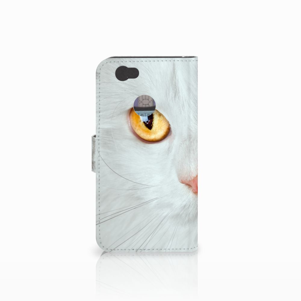 Huawei Nova Telefoonhoesje met Pasjes Witte Kat