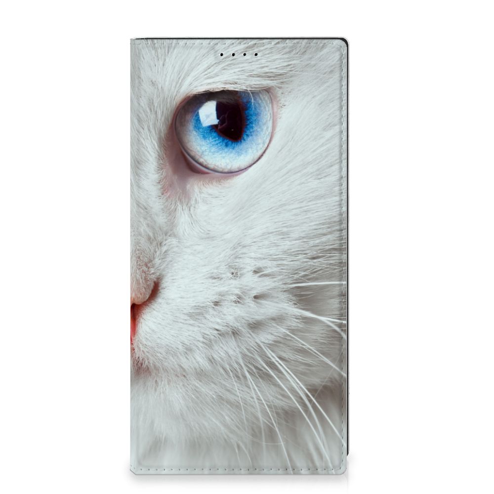 Samsung Galaxy S23 Ultra Hoesje maken Witte Kat