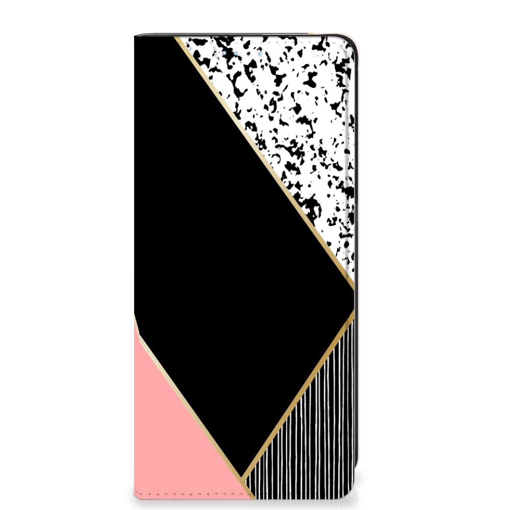 Xiaomi Redmi Note 11/11S Stand Case Zwart Roze Vormen