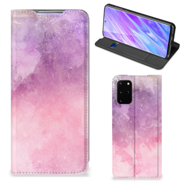 Bookcase Samsung Galaxy S20 Plus Pink Purple Paint