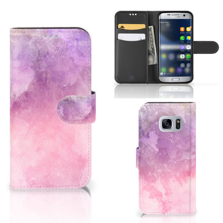 Hoesje Samsung Galaxy S7 Pink Purple Paint
