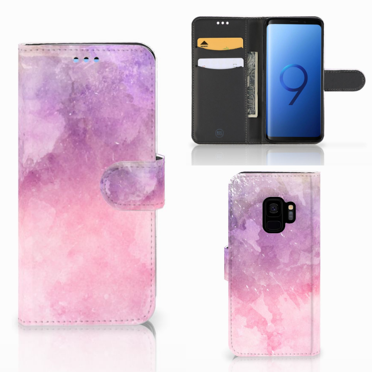 Samsung Galaxy S9 Boekhoesje Design Pink Purple Paint