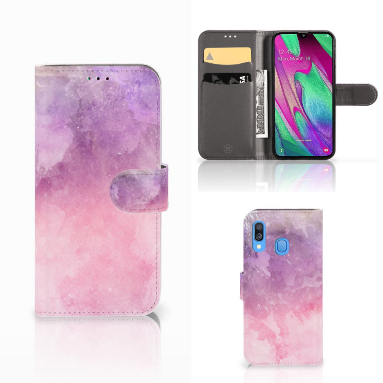 Hoesje Samsung Galaxy A40 Pink Purple Paint
