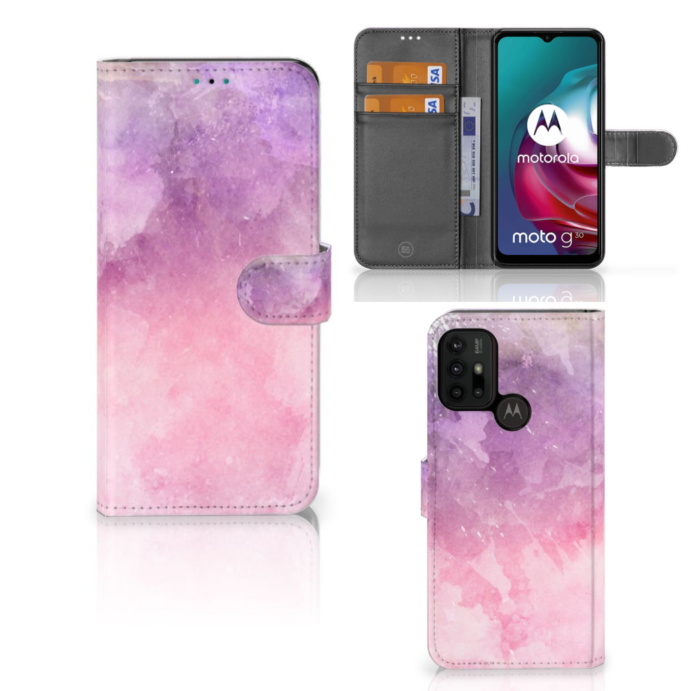 Hoesje Motorola Moto G10 | G20 | G30 Pink Purple Paint