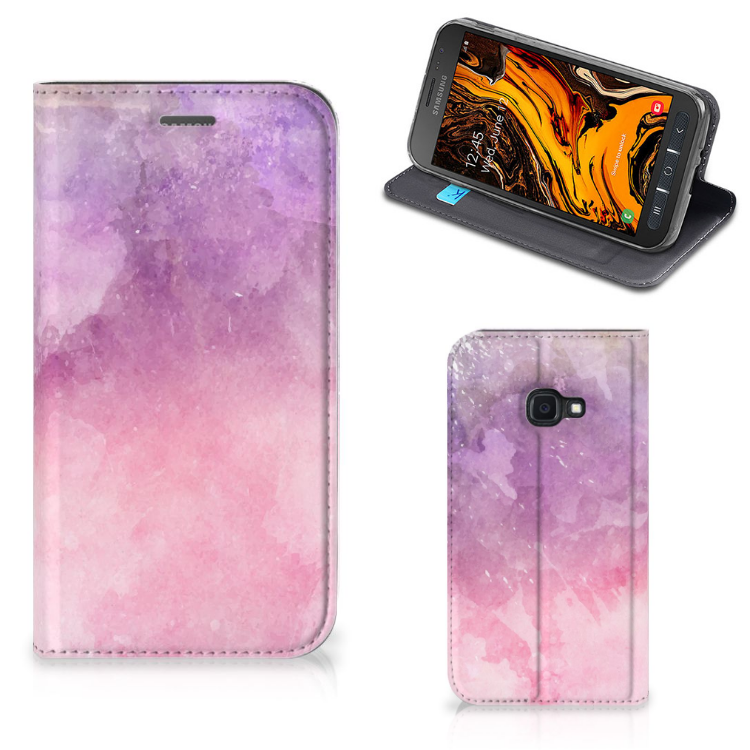 Bookcase Samsung Galaxy Xcover 4s Pink Purple Paint