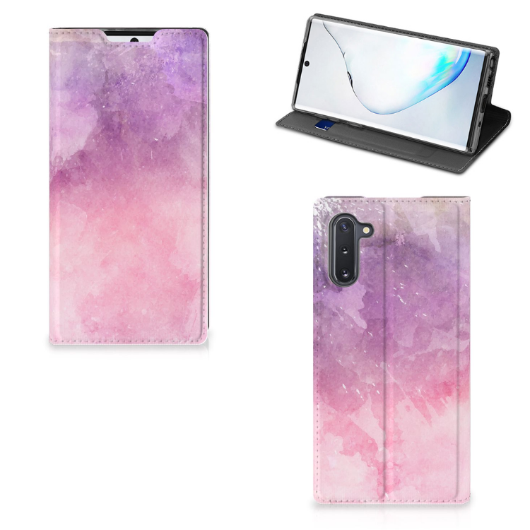 Bookcase Samsung Galaxy Note 10 Pink Purple Paint
