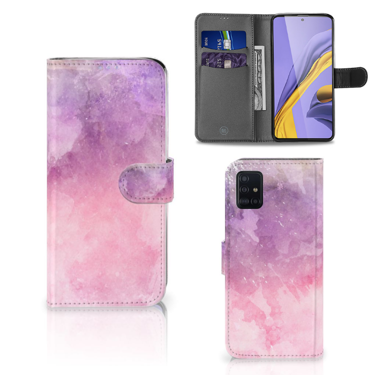 Hoesje Samsung Galaxy A51 Pink Purple Paint