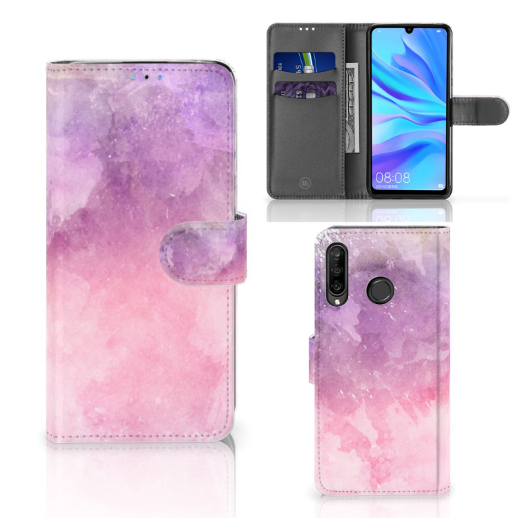 Hoesje Huawei P30 Lite (2020) Pink Purple Paint