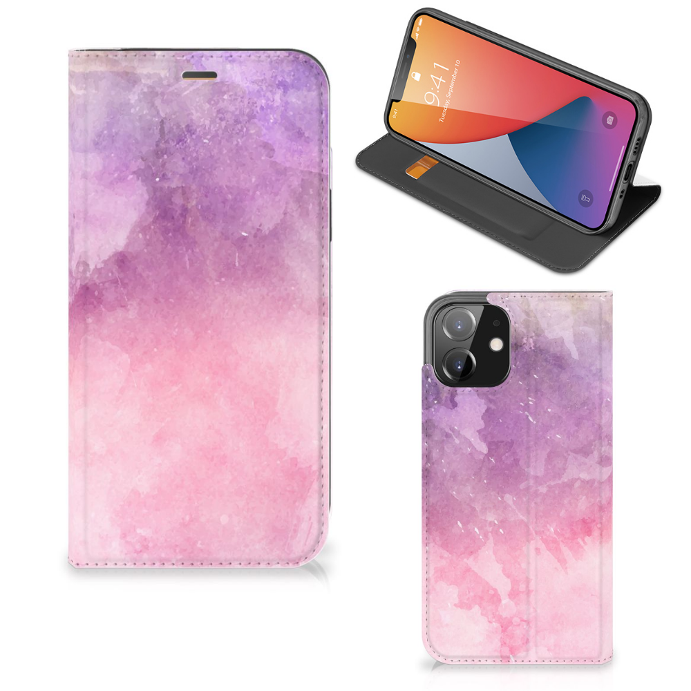 Bookcase iPhone 12 | iPhone 12 Pro Pink Purple Paint