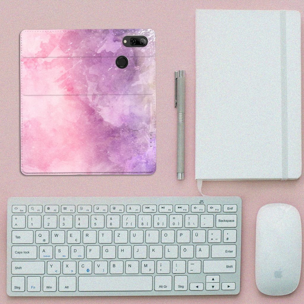 Bookcase Huawei P Smart (2019) Pink Purple Paint