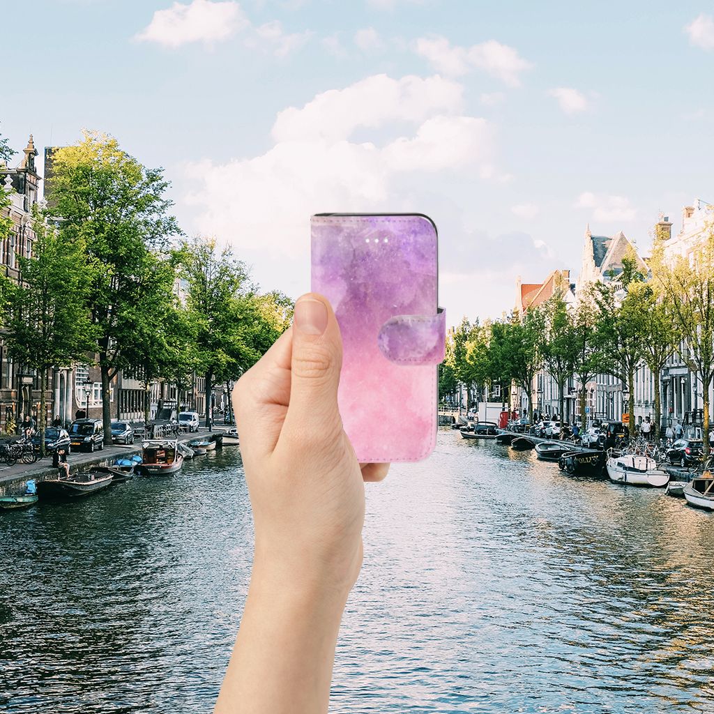 Hoesje Apple iPhone 5 | 5s | SE Pink Purple Paint