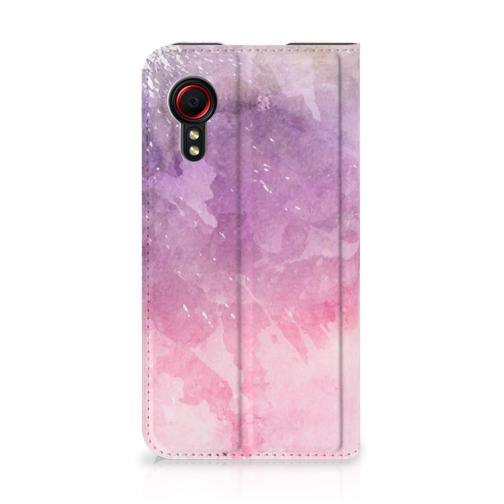 Bookcase Samsung Galaxy Xcover 5 Pink Purple Paint