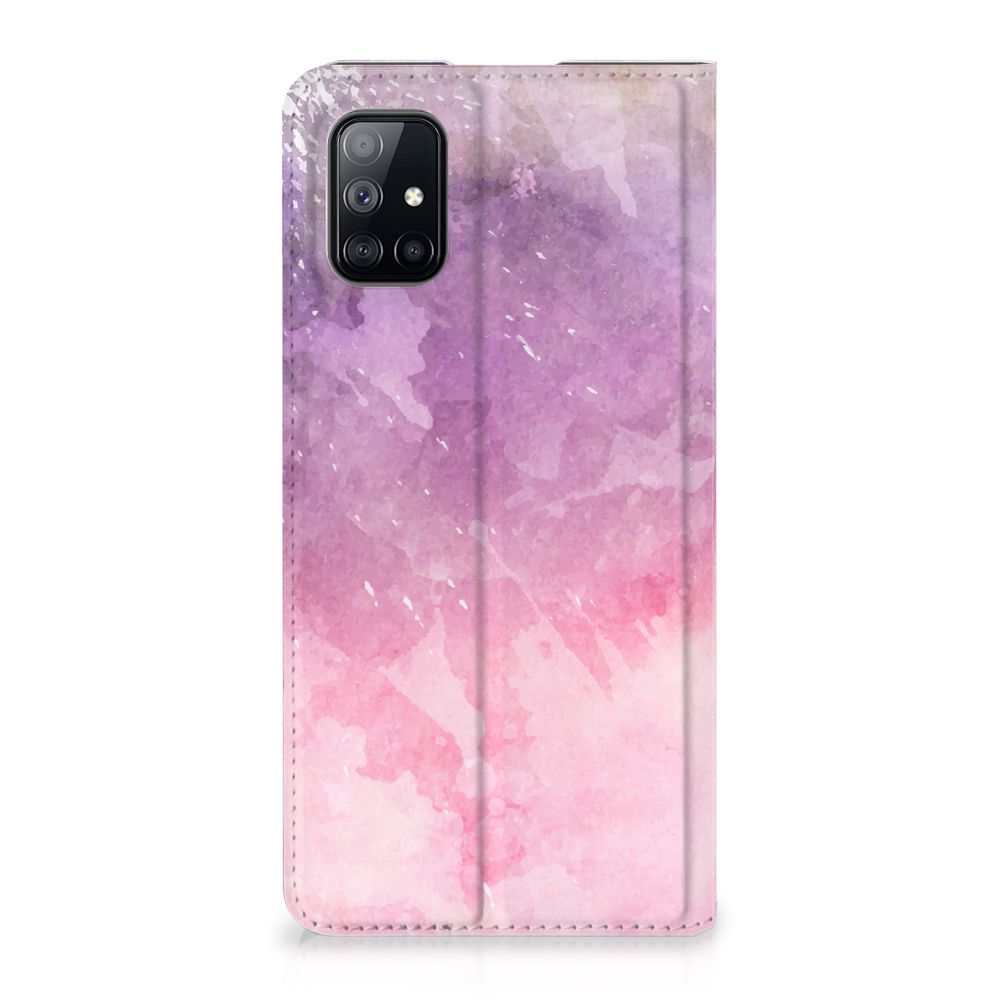 Bookcase Samsung Galaxy M51 Pink Purple Paint
