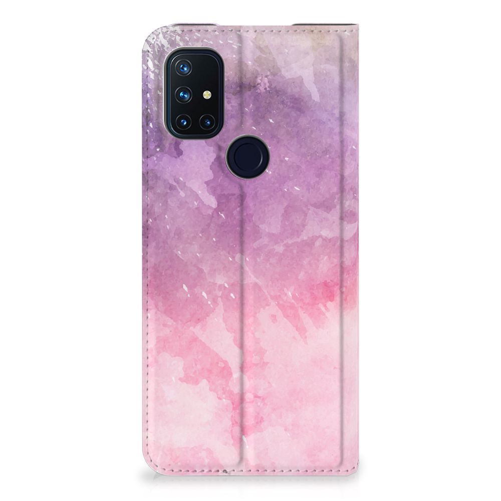 Bookcase OnePlus Nord N10 5G Pink Purple Paint