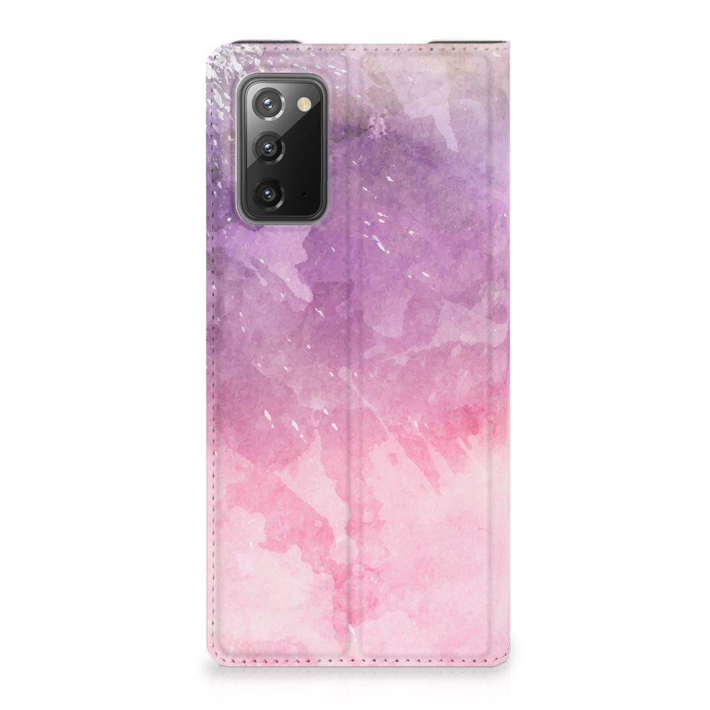 Bookcase Samsung Galaxy Note20 Pink Purple Paint