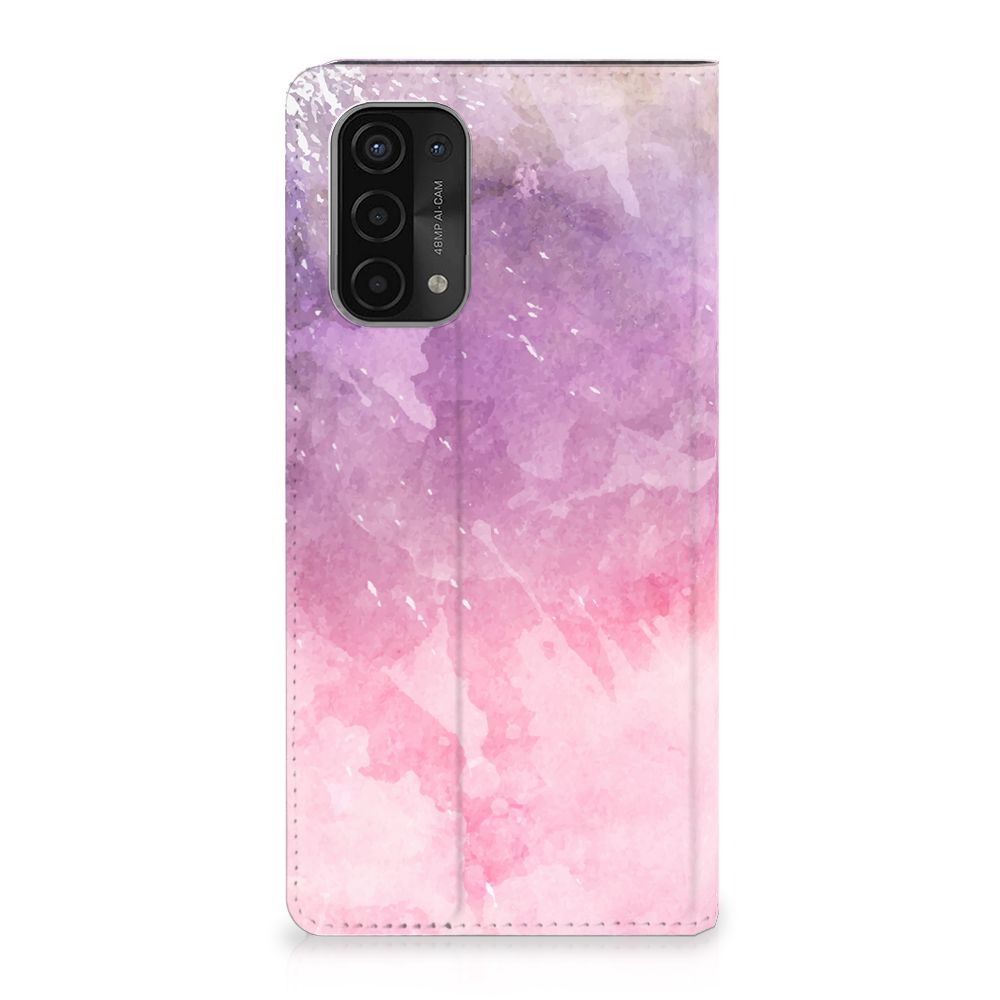 Bookcase OPPO A54 5G | A74 5G | A93 5G Pink Purple Paint