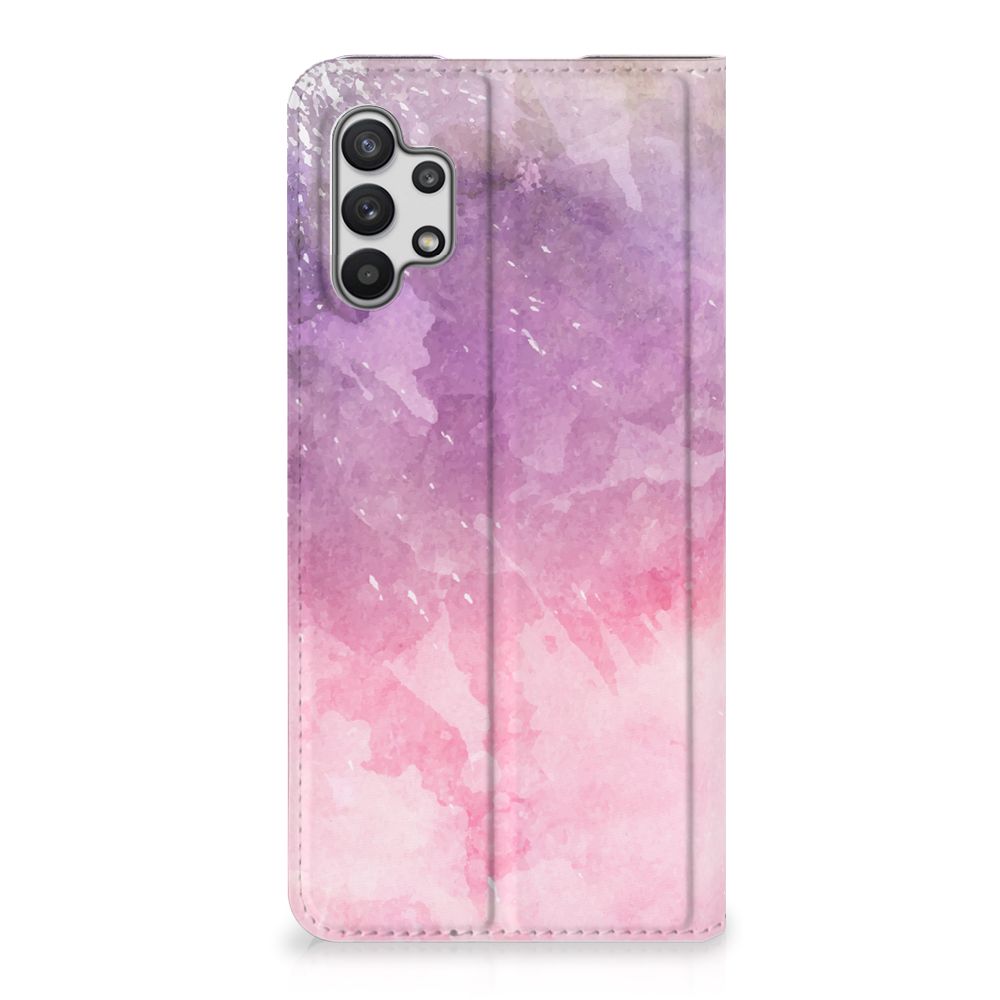 Bookcase Samsung Galaxy A32 5G Pink Purple Paint