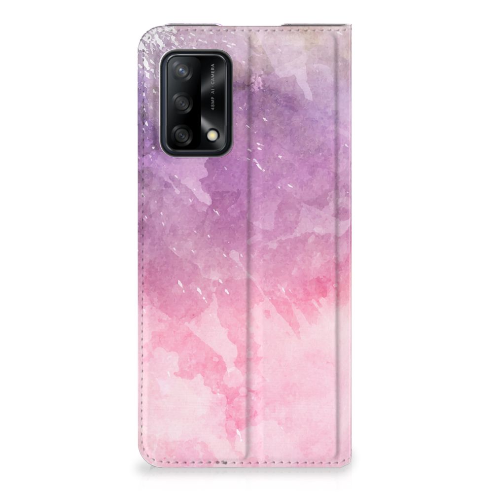 Bookcase OPPO A74 4G Pink Purple Paint