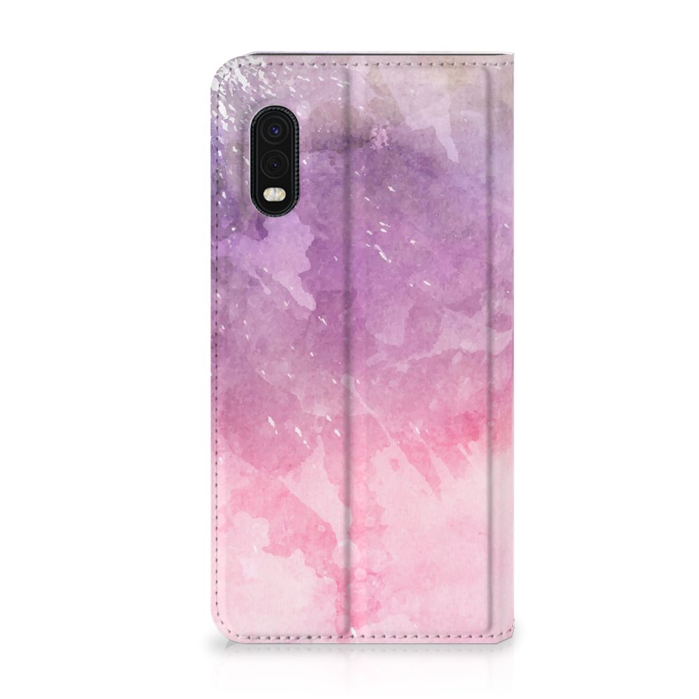 Bookcase Samsung Xcover Pro Pink Purple Paint