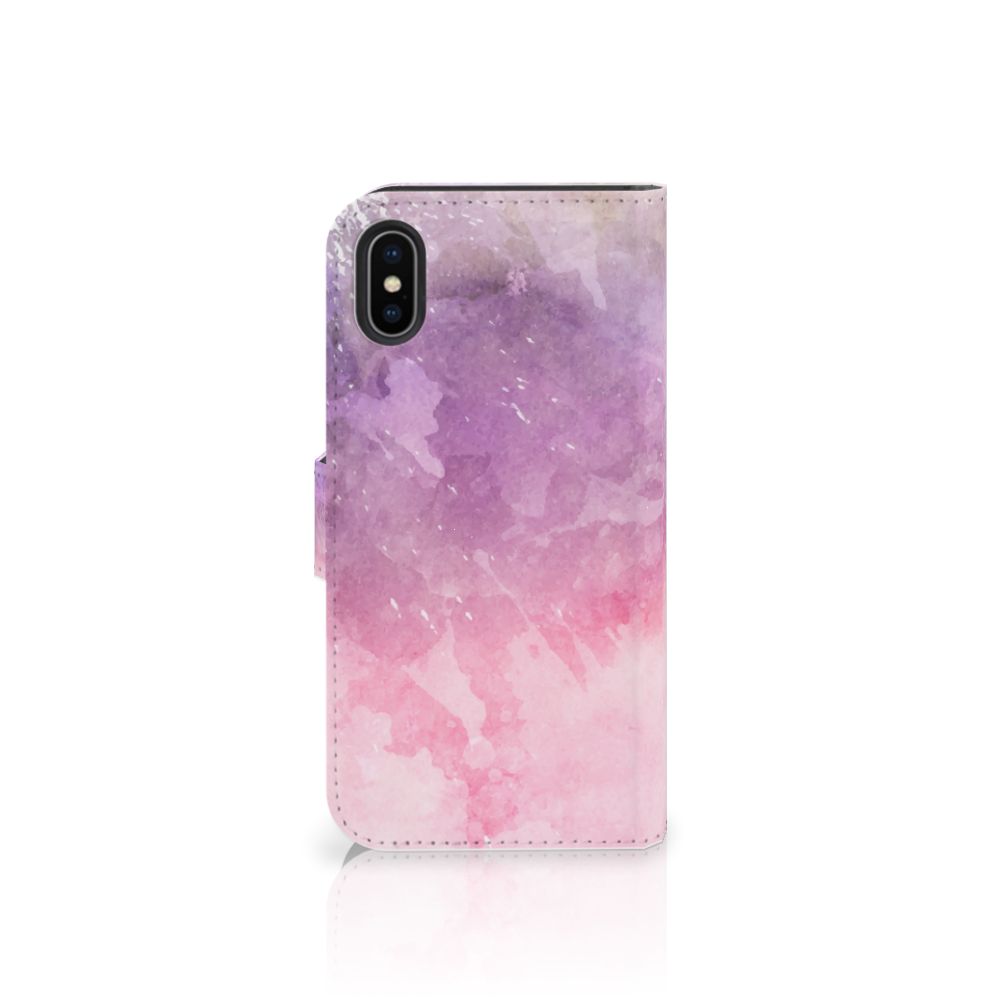 Hoesje Apple iPhone X | Xs Pink Purple Paint