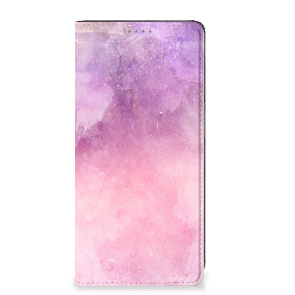 Bookcase Samsung Galaxy A34 Pink Purple Paint