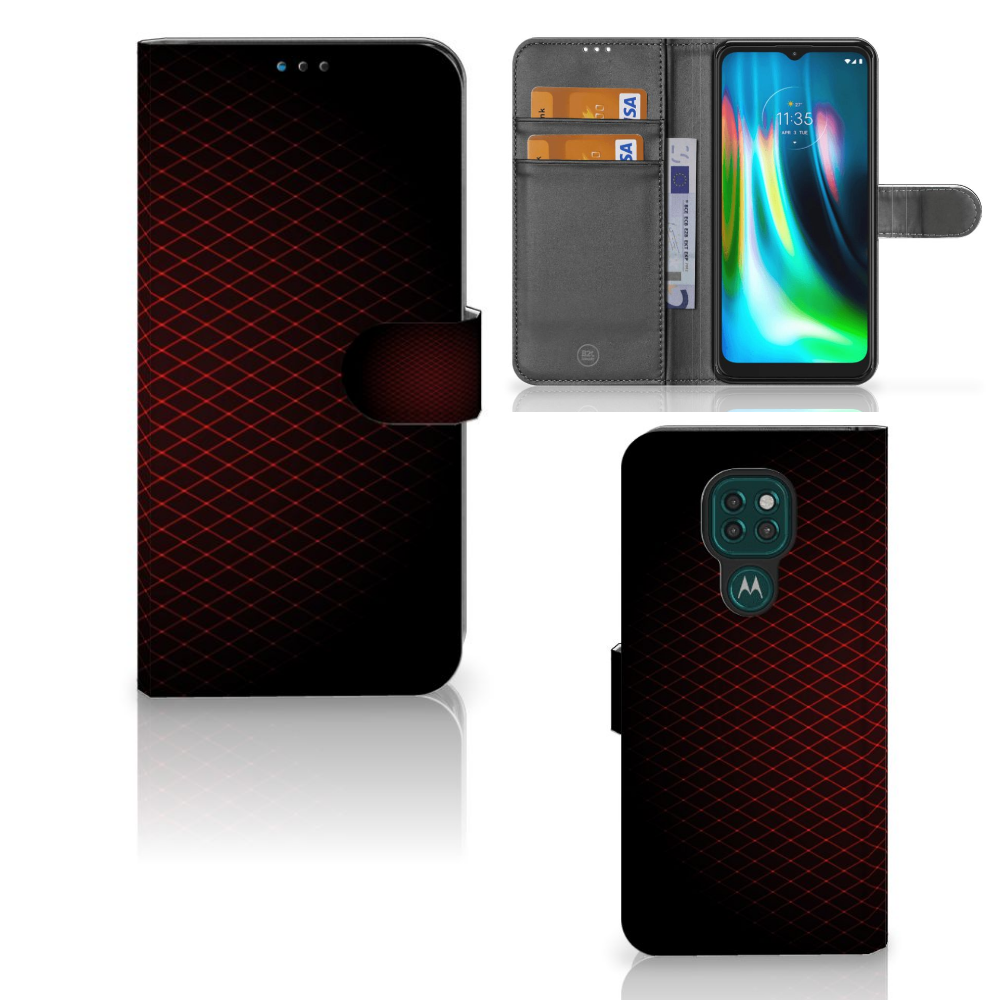 Motorola Moto G9 Play | E7 Plus Telefoon Hoesje Geruit Rood