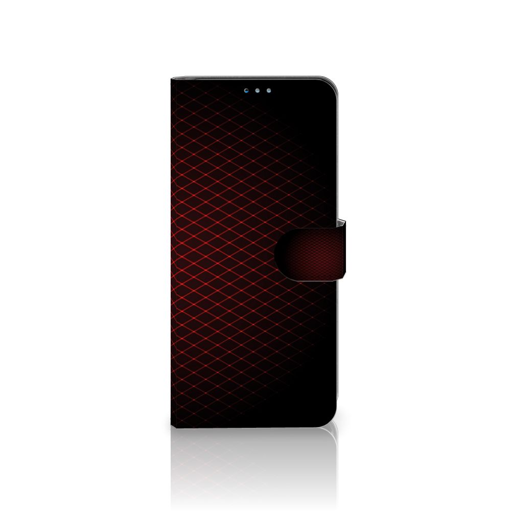 Motorola Moto G9 Plus Telefoon Hoesje Geruit Rood