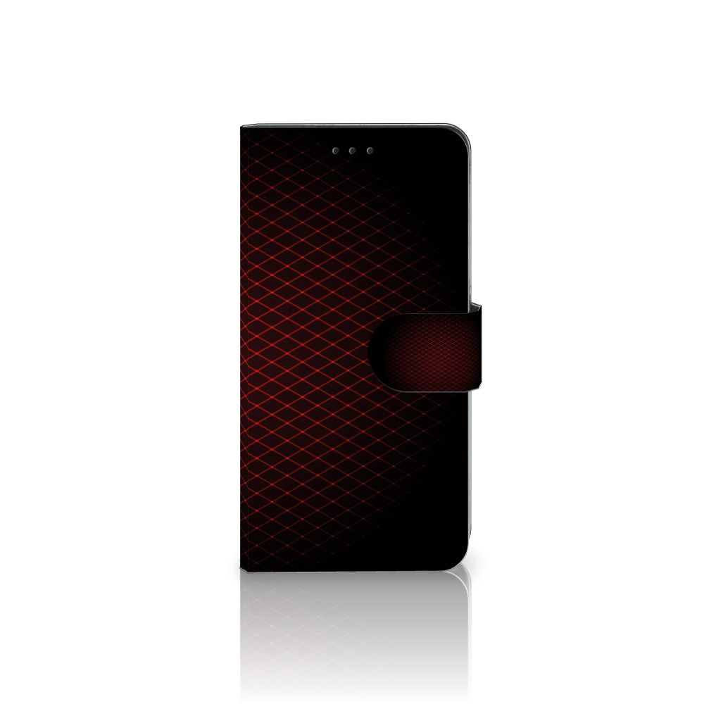 Huawei P10 Lite Telefoon Hoesje Geruit Rood