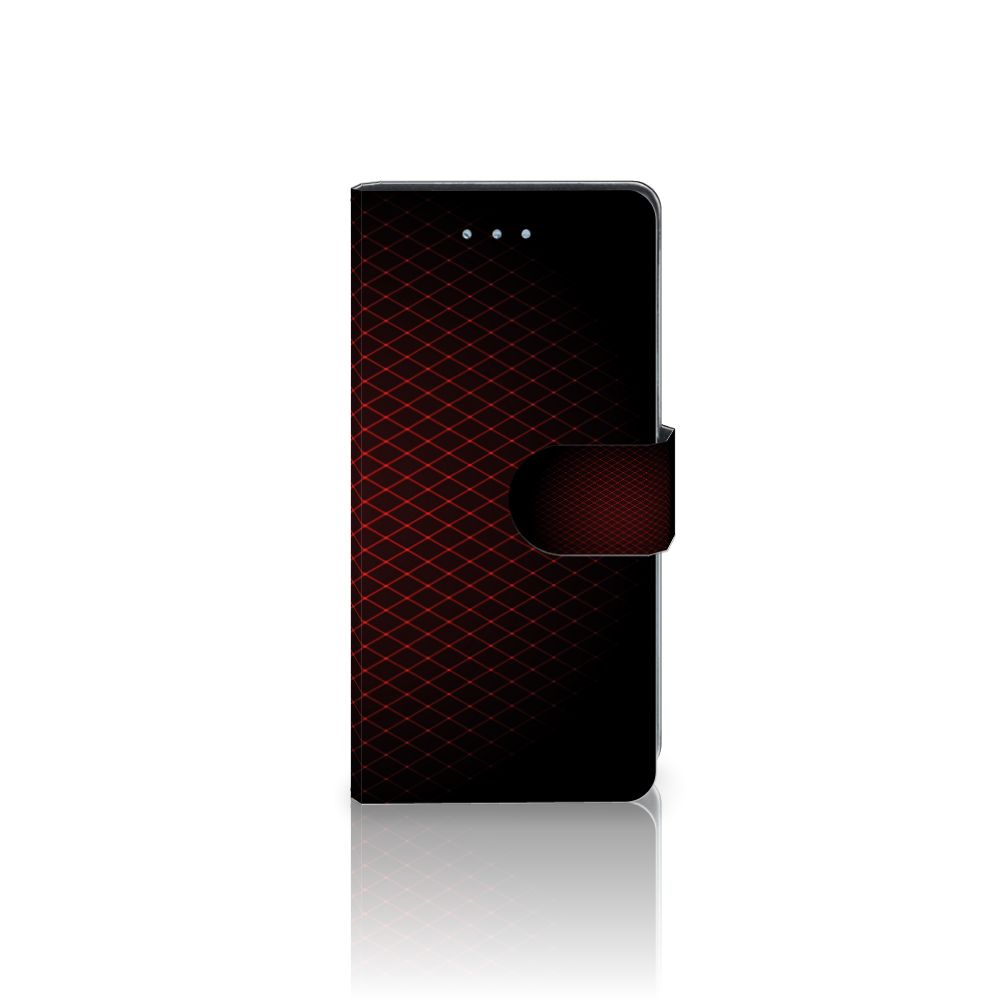 Huawei P9 Lite Telefoon Hoesje Geruit Rood