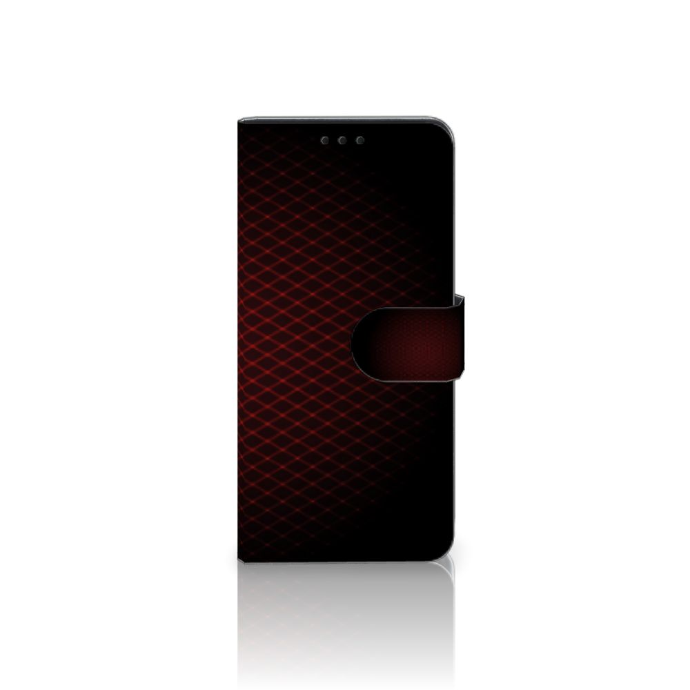 Motorola Moto G6 Plus Telefoon Hoesje Geruit Rood
